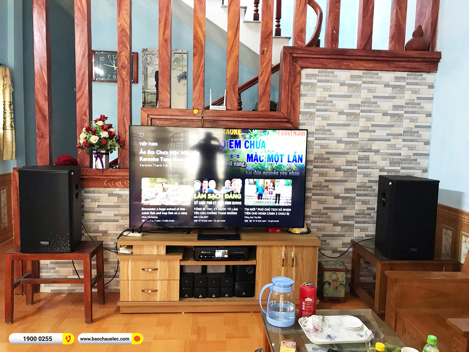 Lắp đặt dàn karaoke Denon hơn 23tr cho anh Lợi tại Thái Bình