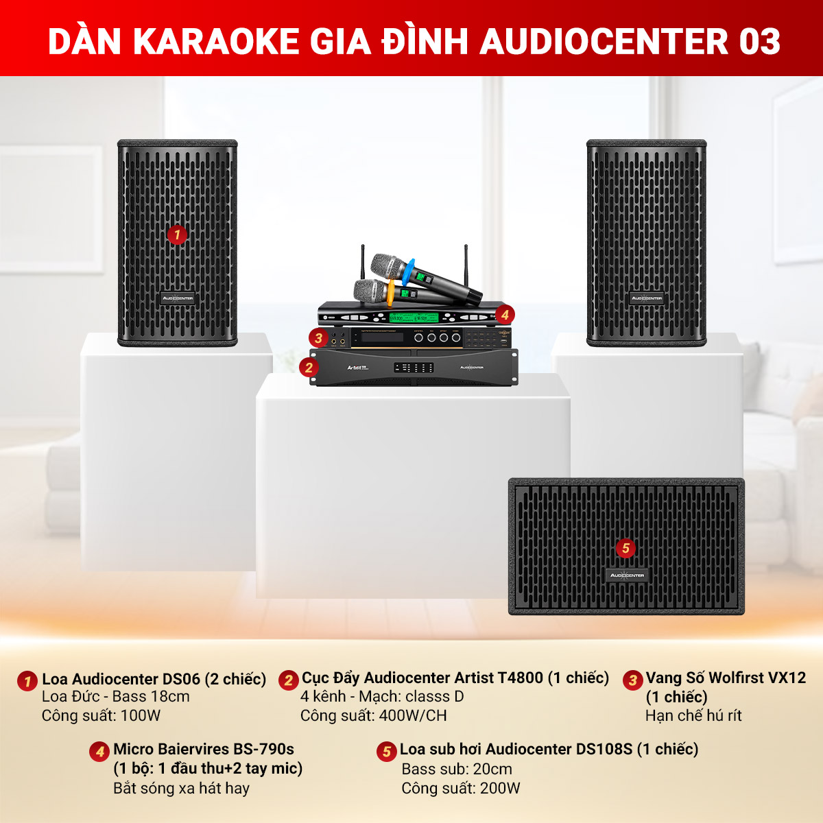 D&agrave;n&nbsp;karaoke gia đ&igrave;nh&nbsp;Audiocenter 03