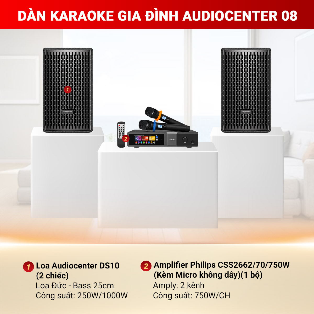 Dàn karaoke gia đình Audiocenter 08