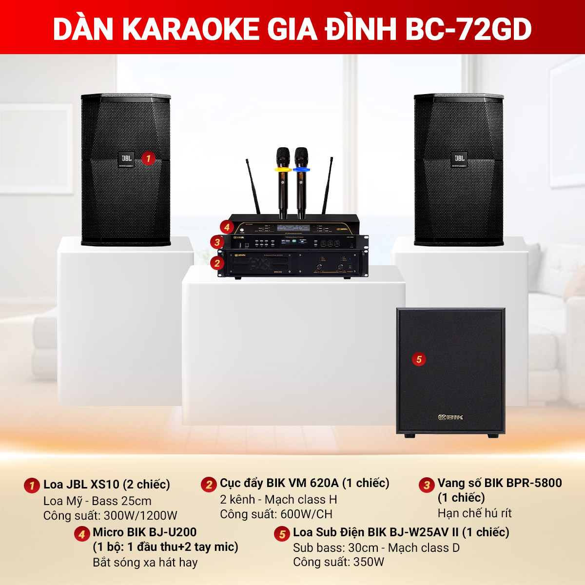 D&agrave;n karaoke gia đ&igrave;nh BC-72GD
