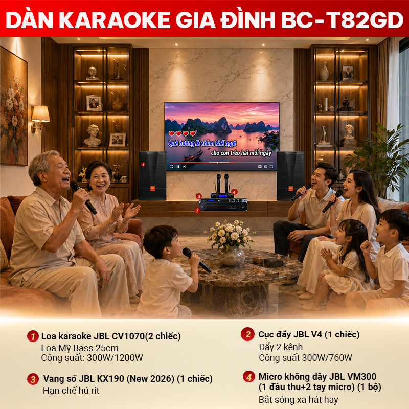 D&agrave;n karaoke gia đ&igrave;nh BC-T82GD