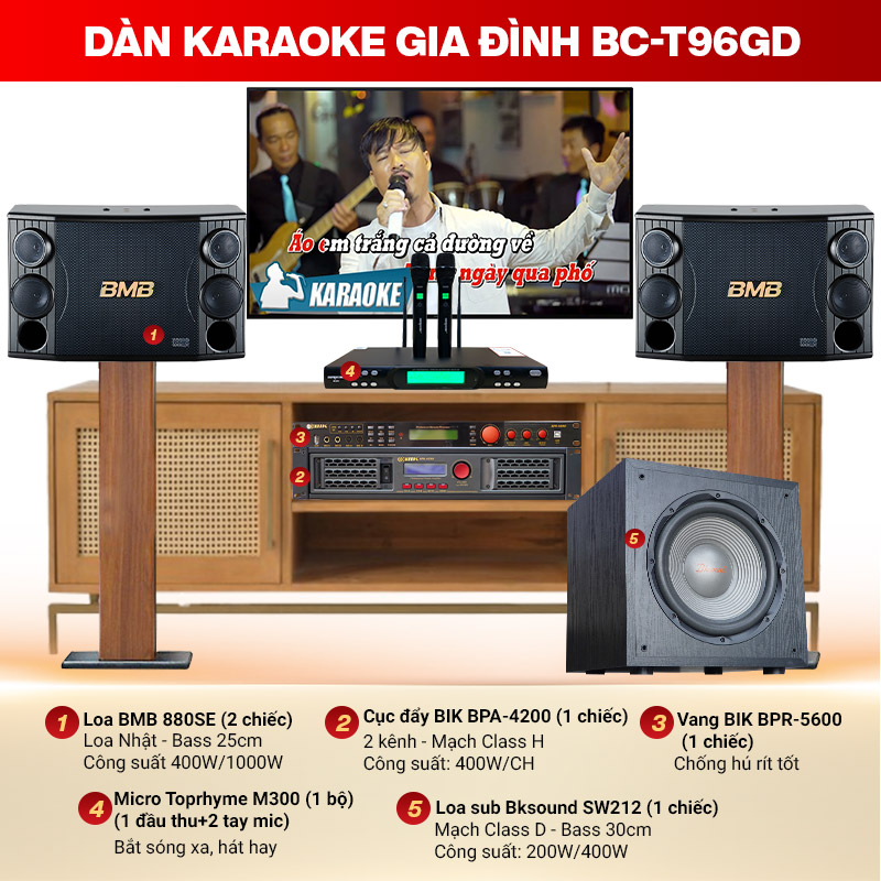 d&agrave;n karaoke gia đ&igrave;nh BC-T96GD