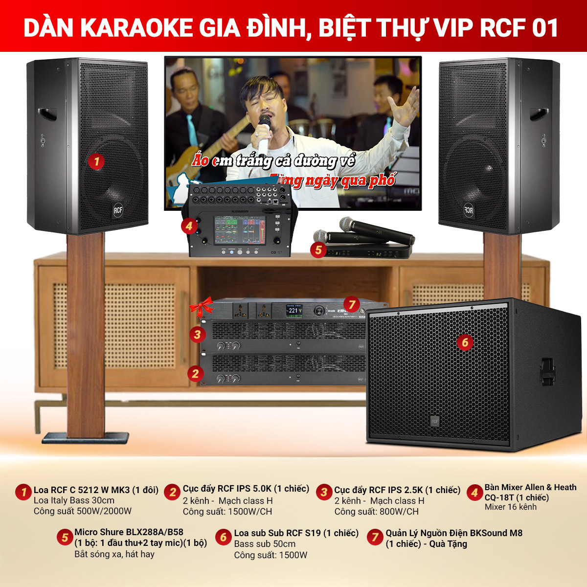 D&agrave;n karaoke gia đ&igrave;nh, biệt thự VIP RCF 01