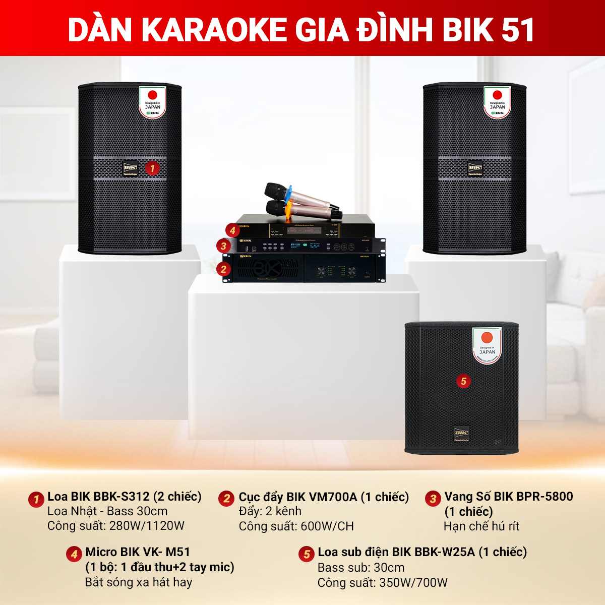 Dàn karaoke gia đình BIK 51