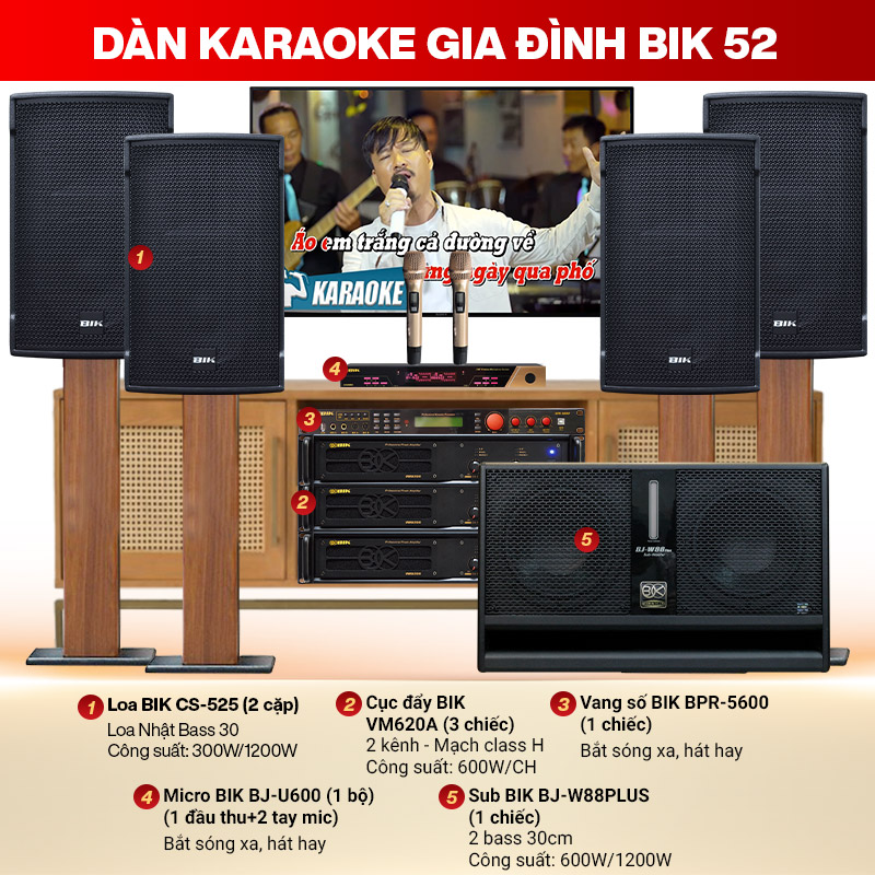 D&agrave;n karaoke gia đ&igrave;nh BIK 52