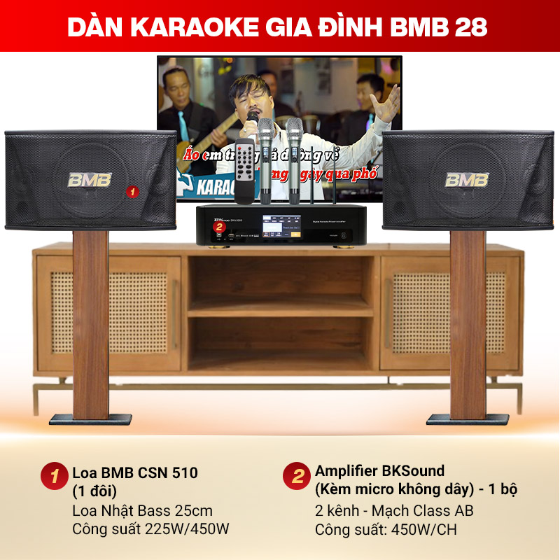 D&agrave;n karaoke gia đ&igrave;nh BMB 28