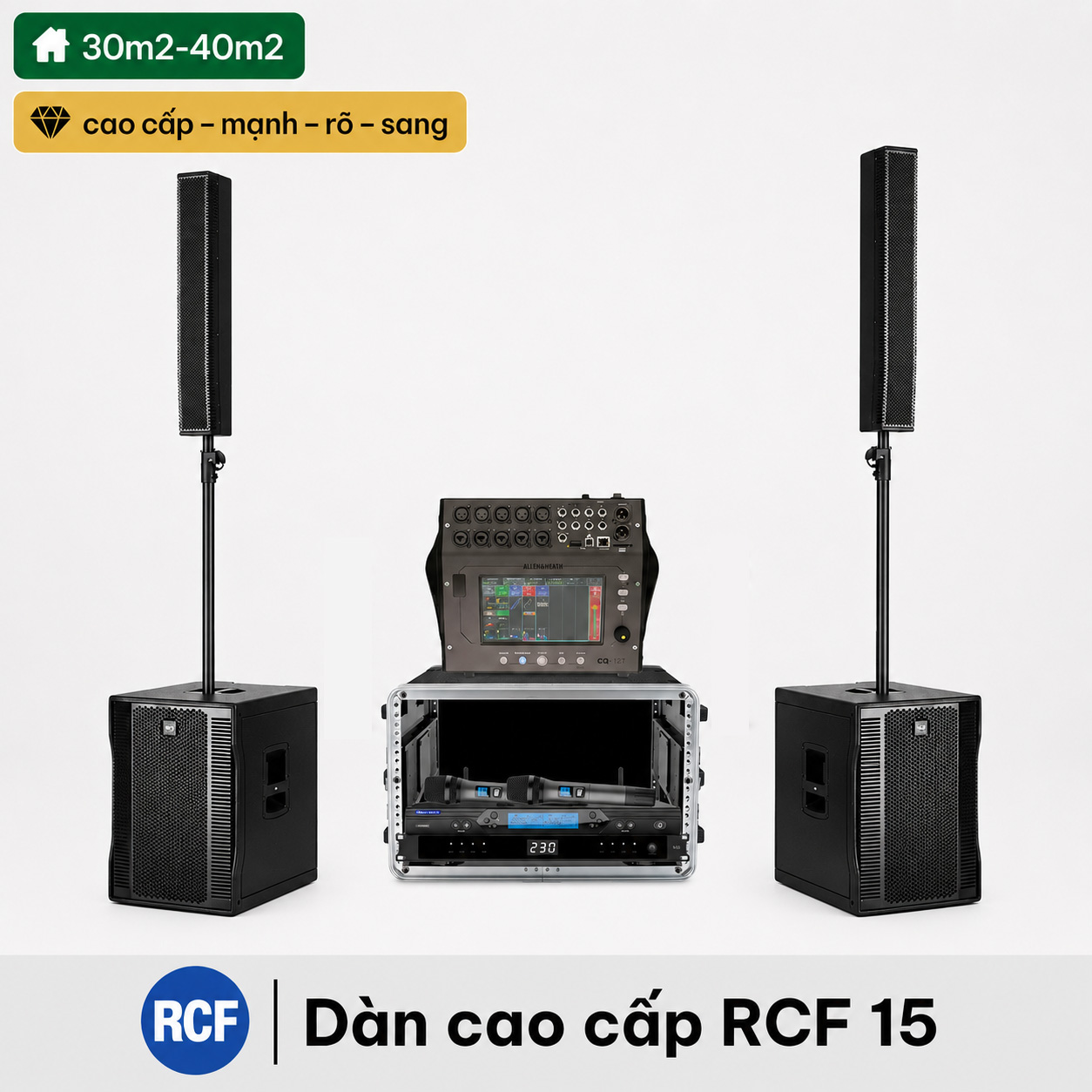 Dàn karaoke gia đình cao cấp RCF 15