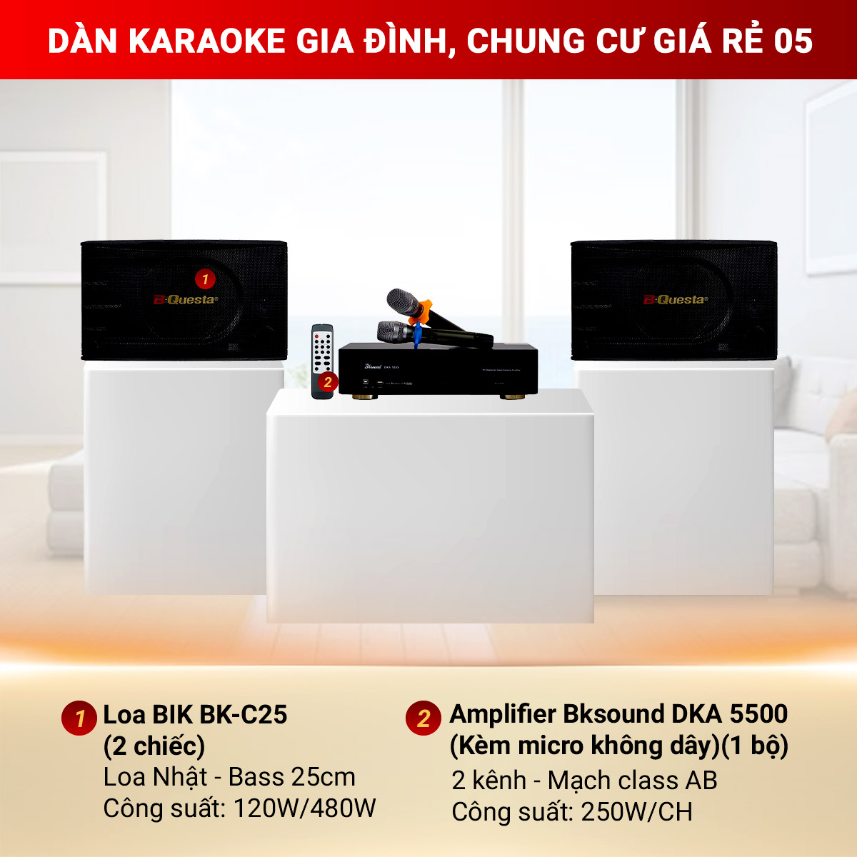 Dàn Karaoke Gia Đình, Chung Cư Giá Rẻ 05