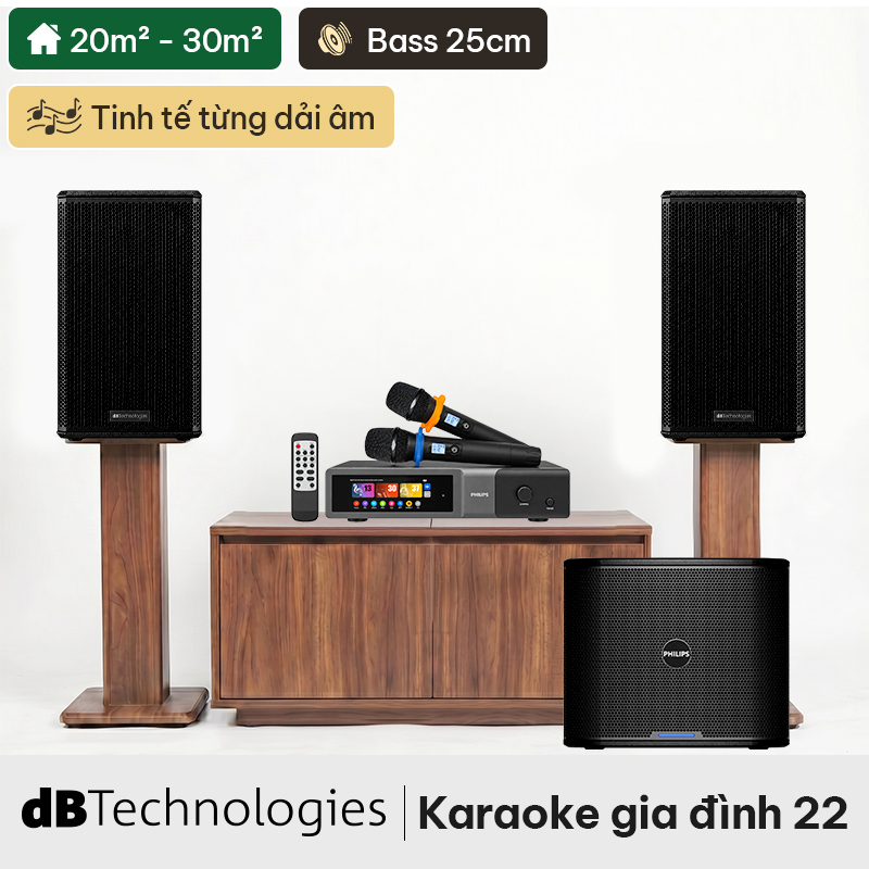 Cấu hình bộ Dàn karaoke gia đình dBTechnologies 22