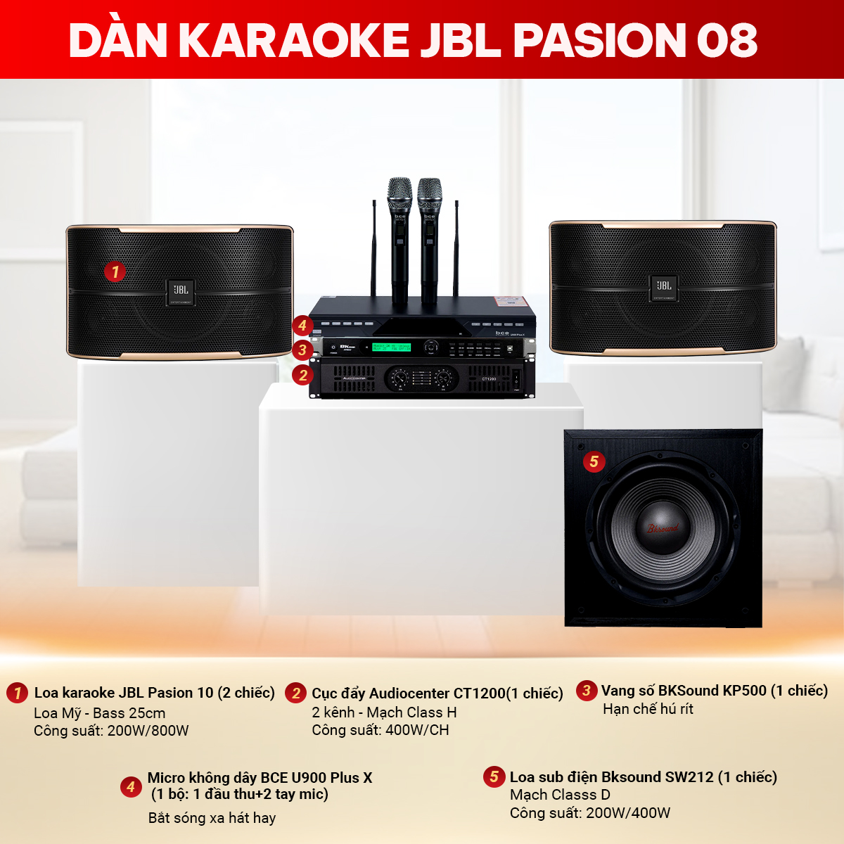 dàn karaoke JBL Pasion 08
