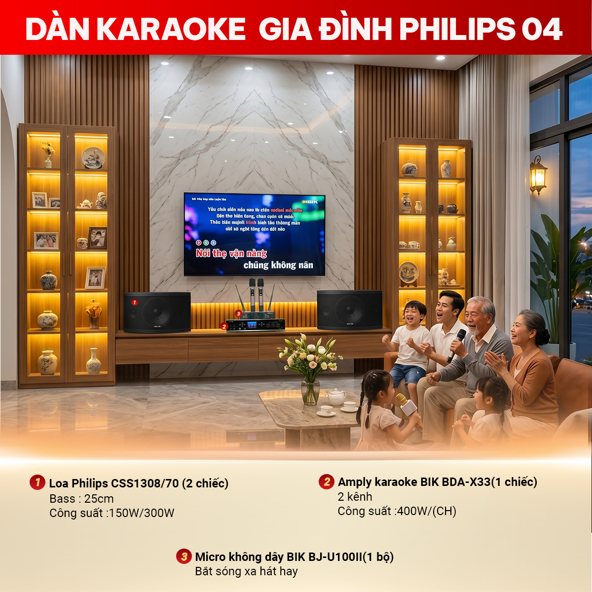 D&agrave;n karaoke gia đ&igrave;nh Philips 04