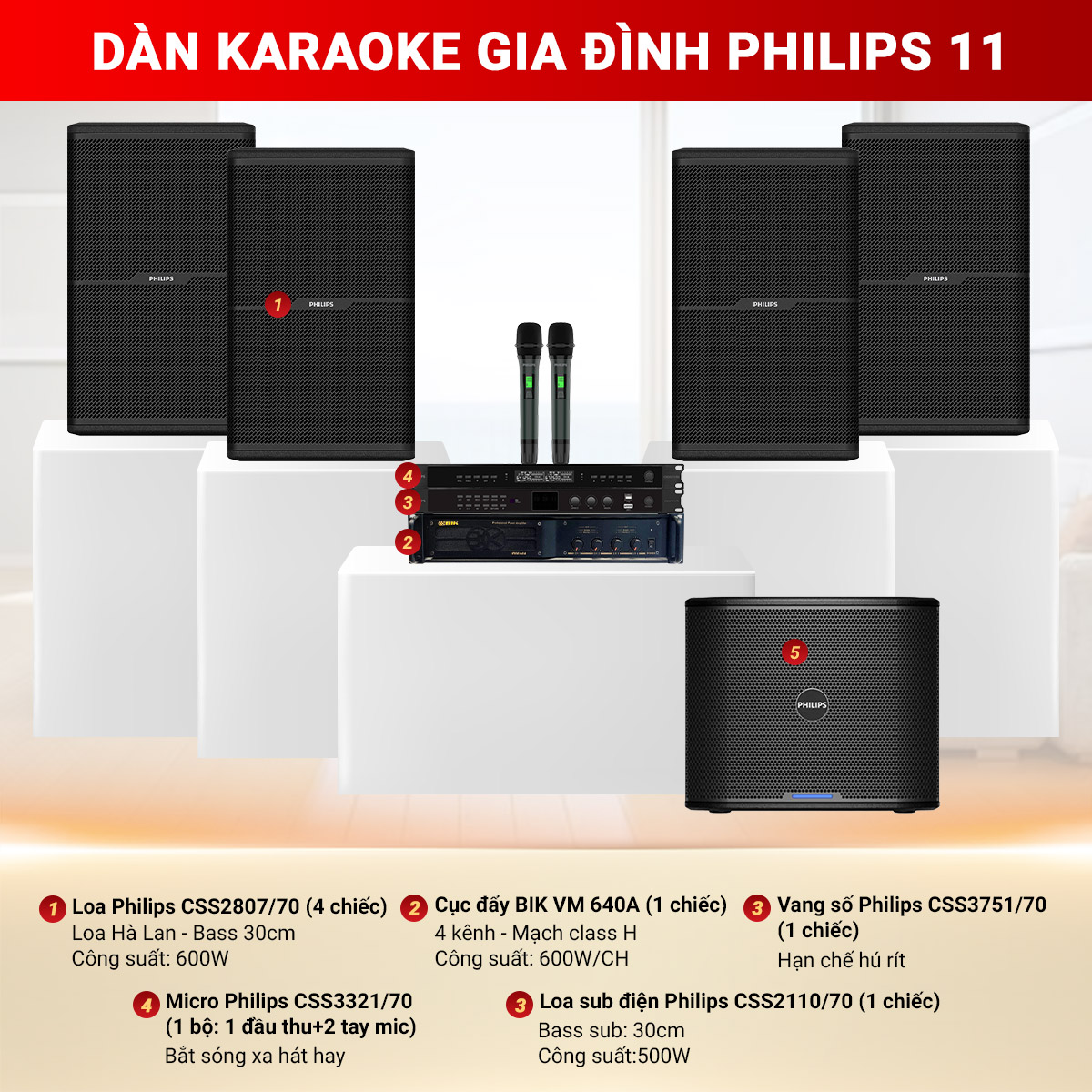 Dàn karaoke gia đình Philips 11