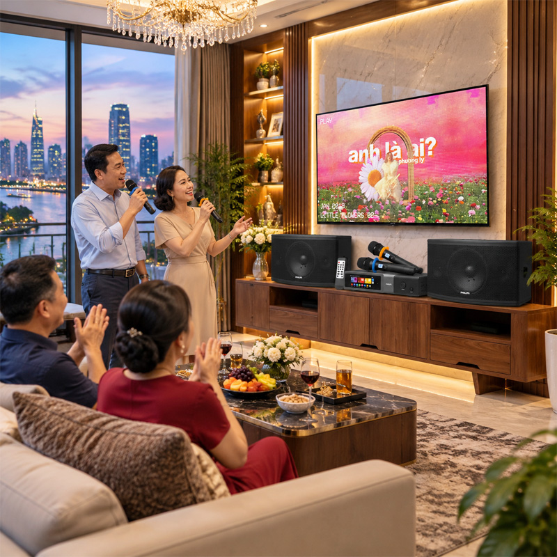 D&agrave;n karaoke gia đ&igrave;nh Philips 16