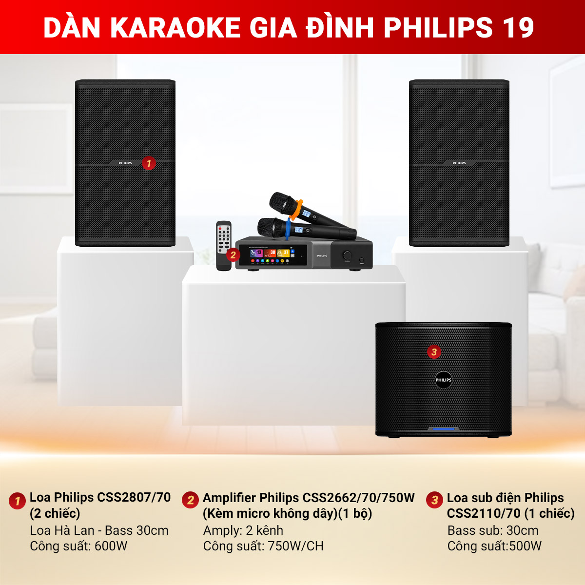 d&agrave;n karaoke gia đ&igrave;nh Philips 19