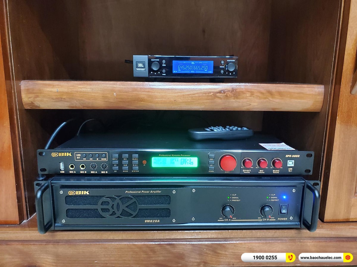 Lắp đặt dàn karaoke JBL gần 45tr cho anh Bảo tại Hà Nội (JBL Pasion 12, VM620A, BPR-5600, SW612, JBL VM200)