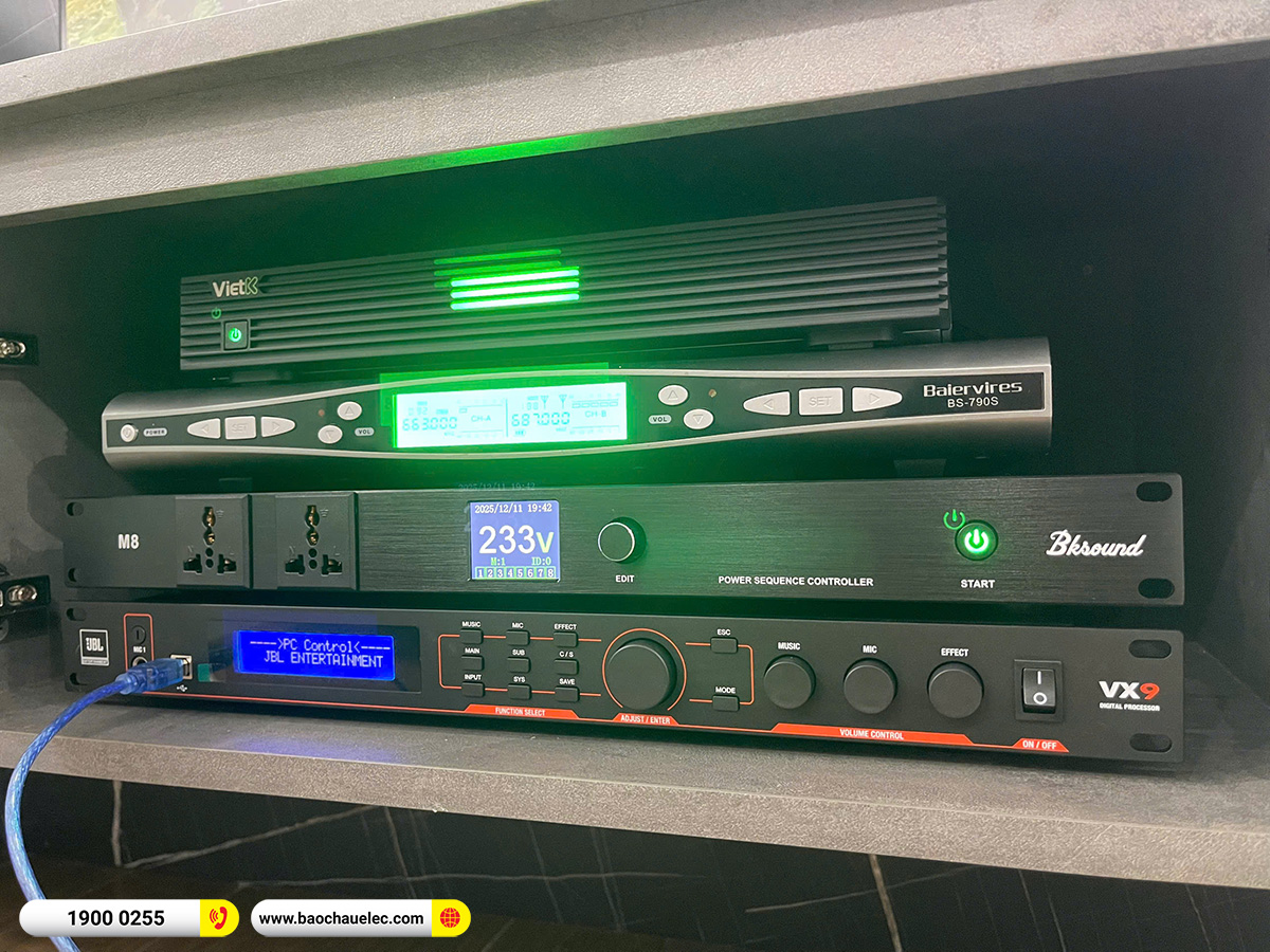 Lắp đặt d&agrave;n karaoke JBL hơn 76tr cho anh Ch&acirc;u tại Cần Thơ 