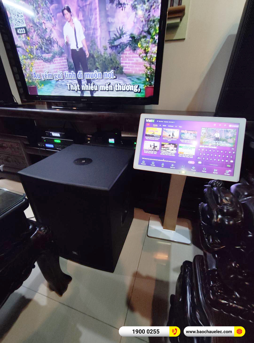 Lắp đặt d&agrave;n karaoke JBL khoảng 100tr cho anh Chiến tại H&agrave; Nam