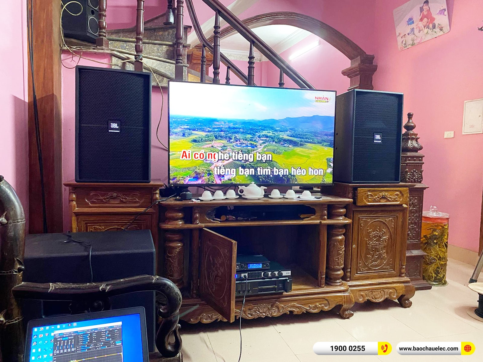 Lắp đặt d&agrave;n karaoke JBL khoảng 78tr cho anh Chuẩn tại H&agrave; Nội