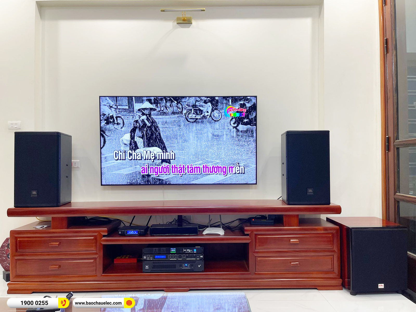 Lắp đặt d&agrave;n karaoke JBL hơn 68tr cho anh Đề tại H&agrave; Nội