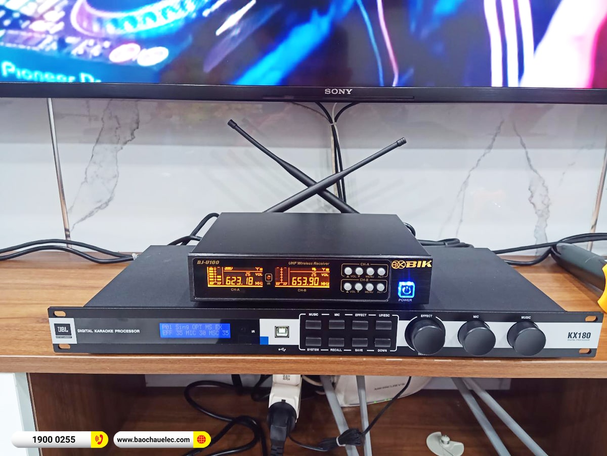 Lắp đặt d&agrave;n karaoke JBL hơn 21tr cho anh Đ&ocirc;ng tại H&agrave; Nội (JBL RM210, KX180A, BIK BJ-U100) 