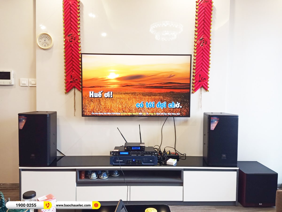 Lắp đặt d&agrave;n karaoke JBL hơn 55tr cho anh Giang tại H&agrave; Nội (JBL MTS10, Crown T3, JBL VX8, A100P, JBL VM200)