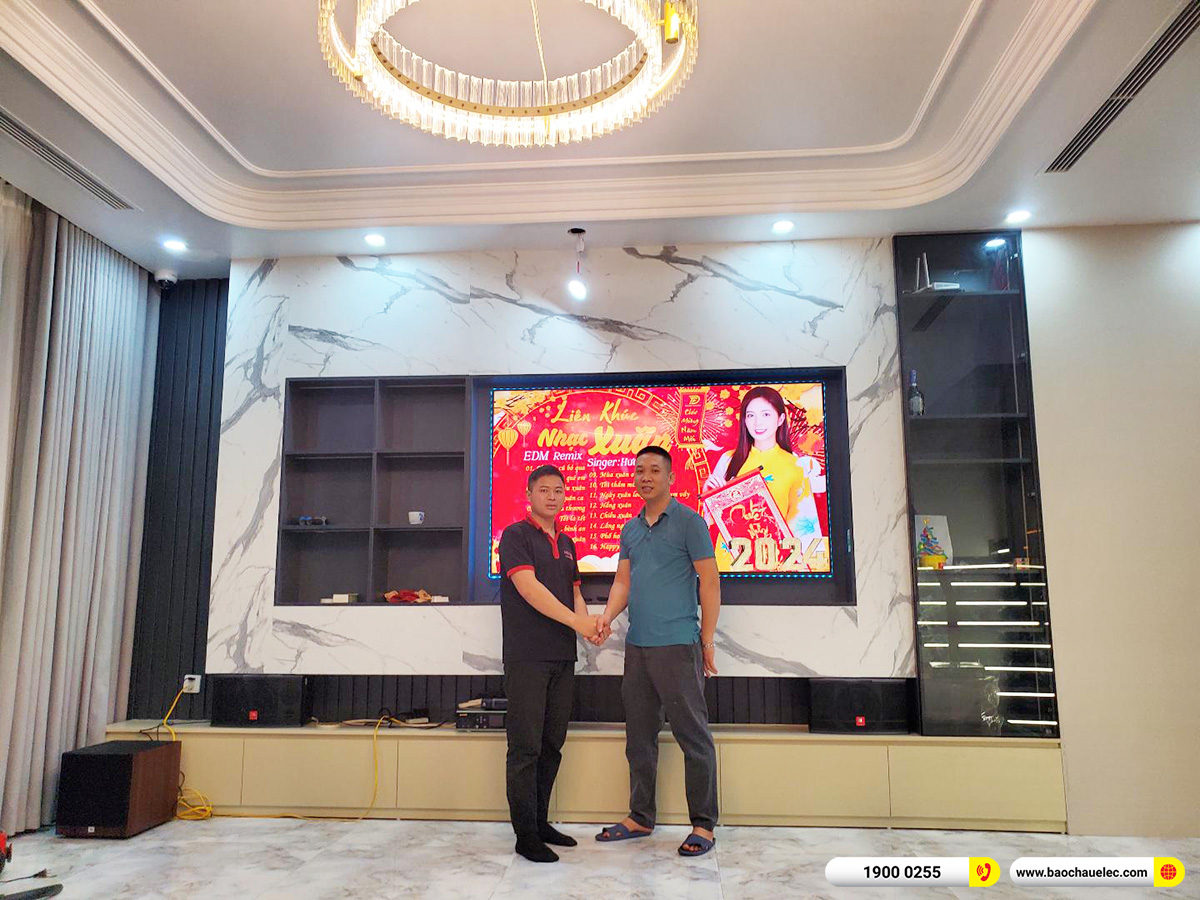 Lắp đặt d&agrave;n karaoke JBL hơn 35tr cho anh Ho&agrave;ng tại H&agrave; Nội (JBL CV1852T, BIK BDA-X33, JBL A100P, JBL VM300)