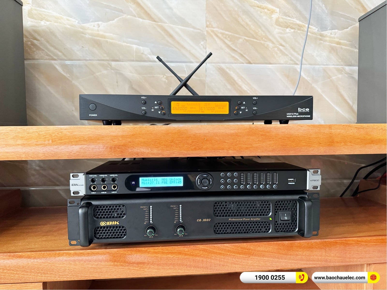 Lắp đặt dàn karaoke JBL hơn 41tr cho anh Hùng tại Đà Nẵng (JBL KI512, CA-J602, KP600, BJ-W25AV, UGX12 Plus)