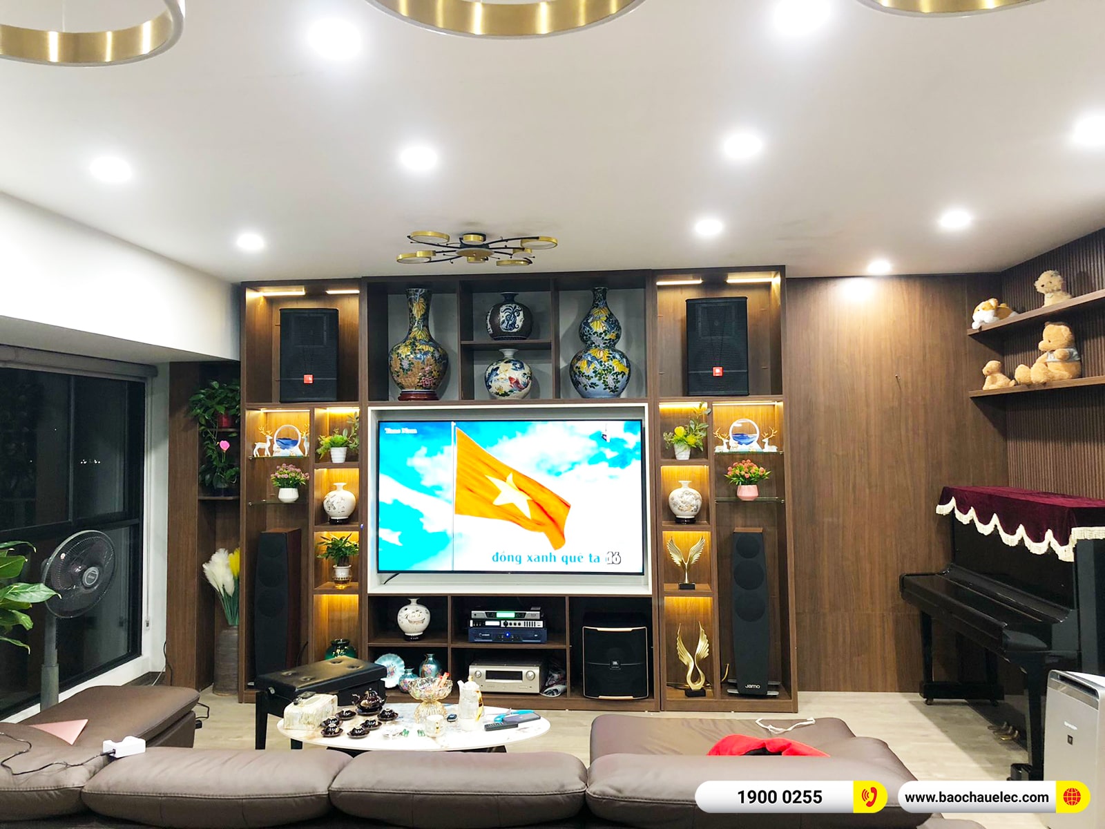 Lắp đặt d&agrave;n karaoke JBL hơn 62tr cho anh H&ugrave;ng tại H&agrave; Nội (JBL CV1070, Crown T7, X6 Luxury, A120P, UGX12) 