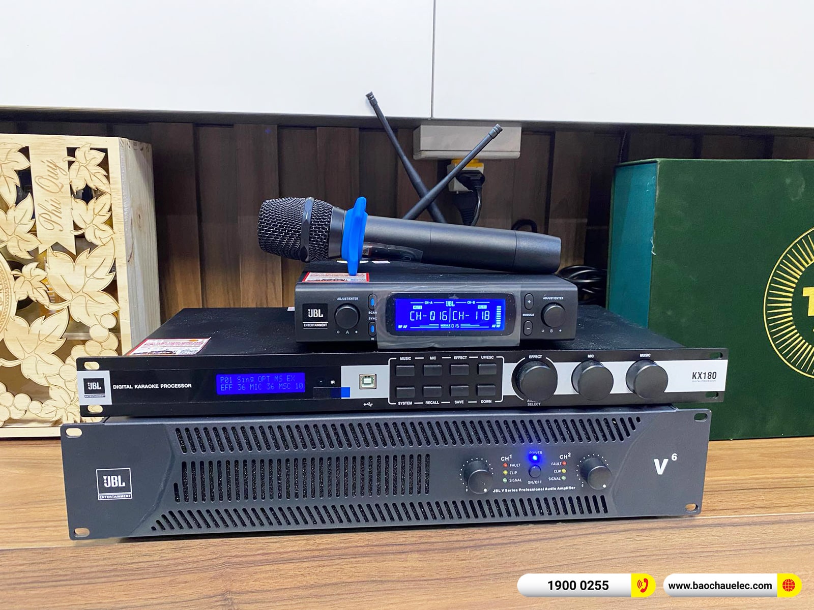 Lắp đặt d&agrave;n karaoke JBL hơn 65tr cho anh Linh tại Đồng Nai (JBL KP4010 G2, JBL V6, KX180A, A120P, VM300)