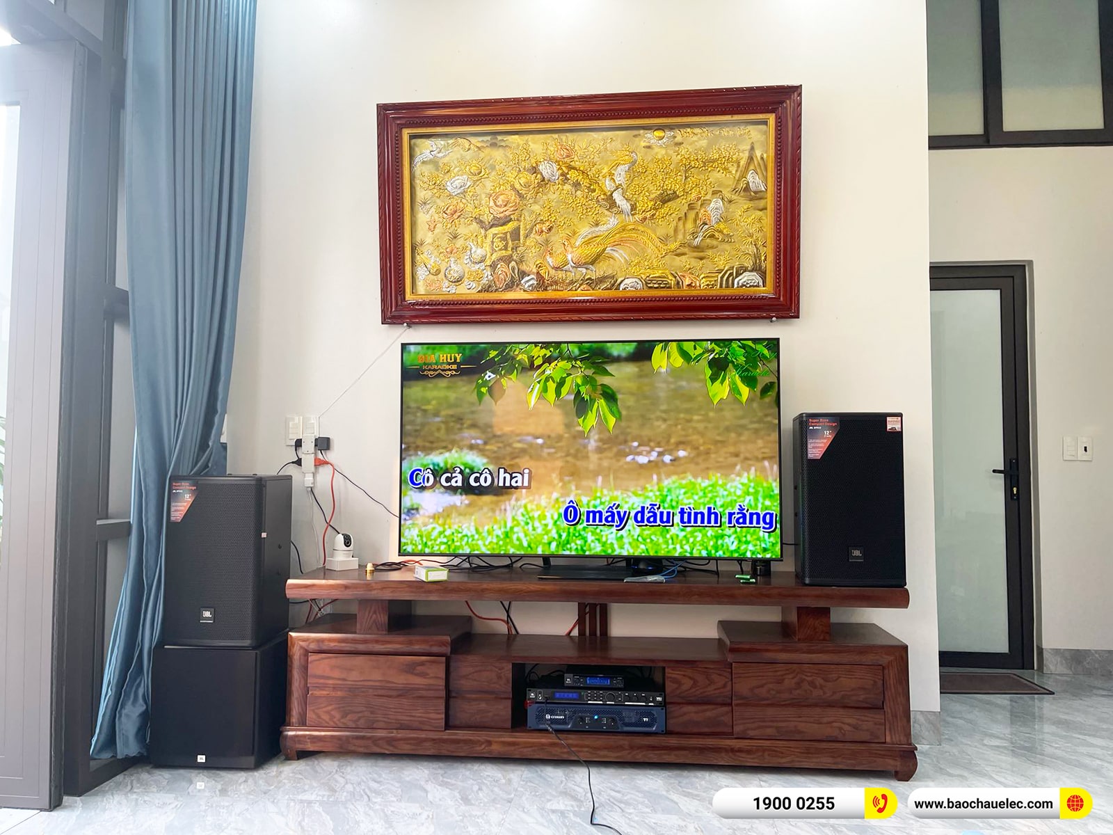 Lắp đặt d&agrave;n karaoke JBL hơn 68tr cho anh Mạnh tại Hải Dương (JBL MTS12, Crown T7, VX8, A120P, JBL VM300)