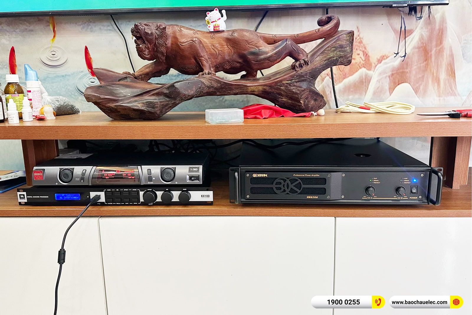 Lắp đặt dàn karaoke JBL gần 48tr cho anh Minh ở Hà Nội (JBL MTS12, VM620A, KX180A, BBS S290D)