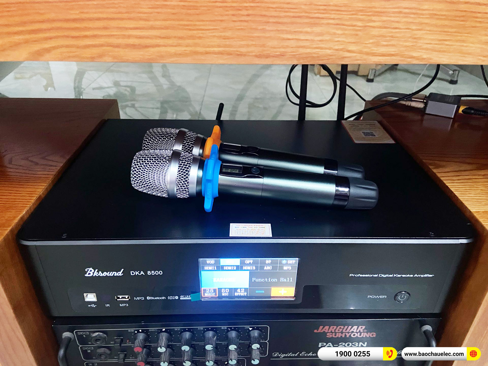 Lắp đặt d&agrave;n karaoke JBL hơn 28tr cho anh Minh tại Quảng Ninh (JBL Pasion 10, BKSound DKA 8500, SW612MK II) 