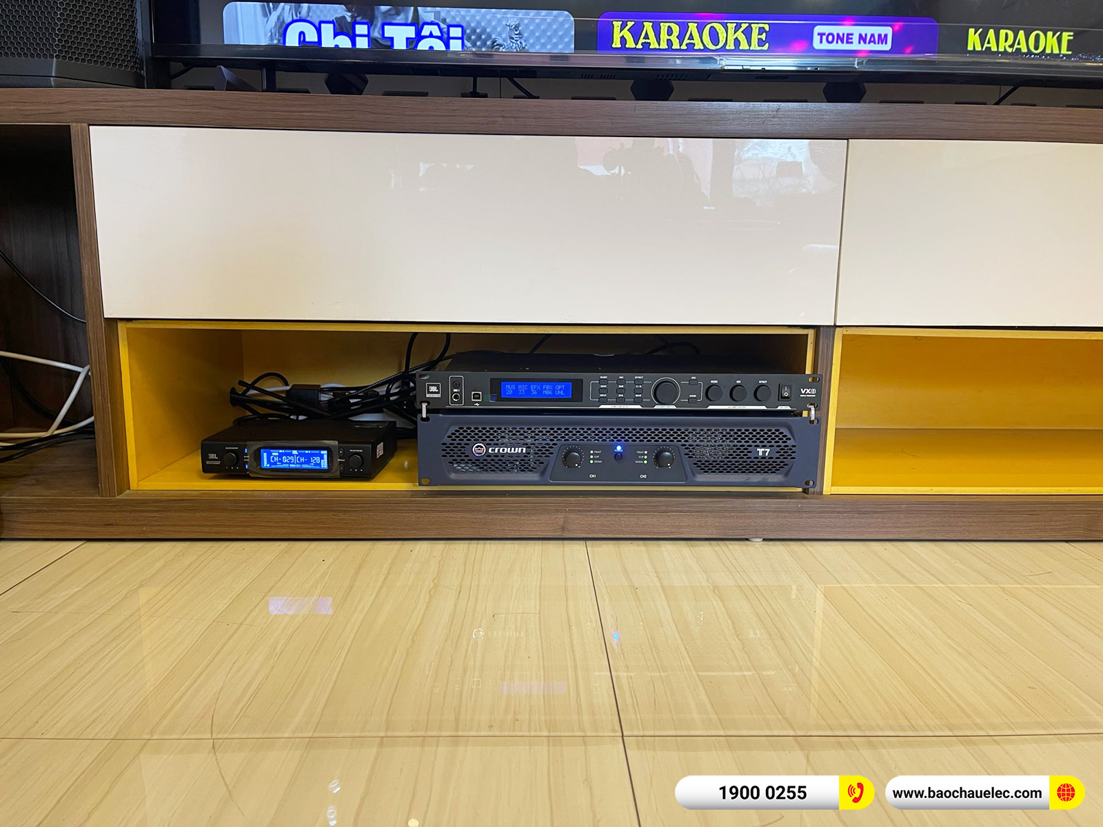 Lắp đặt d&agrave;n karaoke JBL hơn 78tr cho anh Nghĩa tại Hưng Y&ecirc;n (JBL XS12, Crown T7, JBL VX8, Pasion 12SP, VM300)