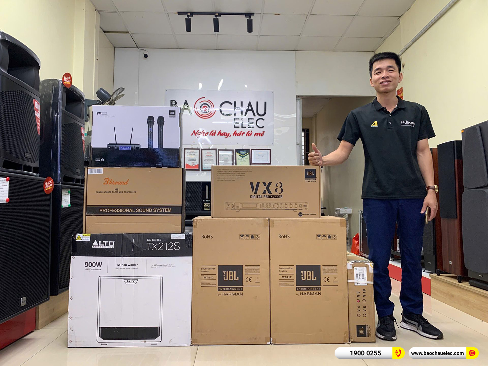 Lắp đặt d&agrave;n karaoke JBL hơn 71tr cho anh Nhật tại Bắc Ninh