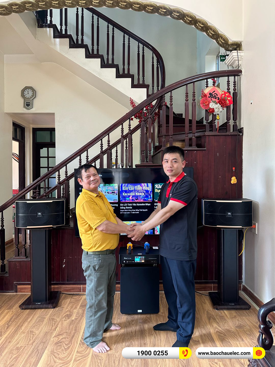 Lắp đặt d&agrave;n karaoke JBL hơn 30tr cho anh Sơn tại H&agrave; Nội 
