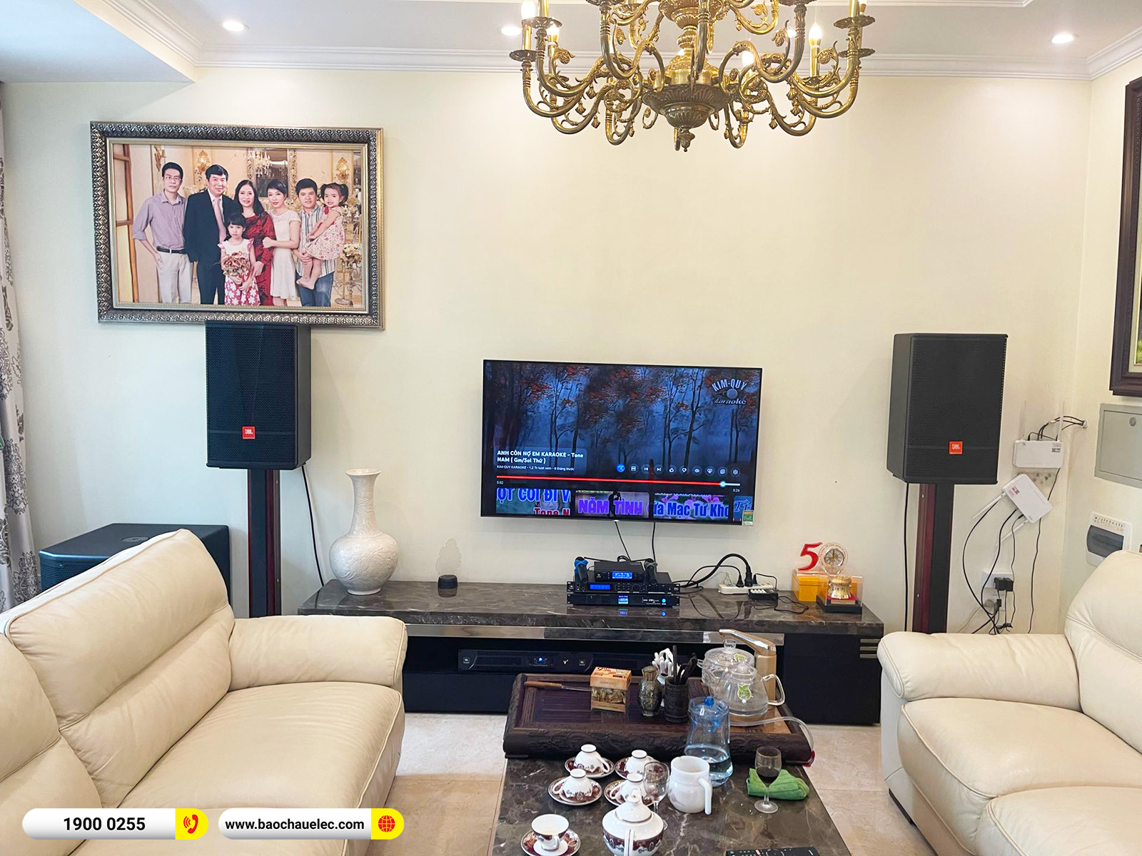 Lắp đặt d&agrave;n karaoke JBL hơn 113tr cho anh Th&aacute;i tại H&agrave; Nội 