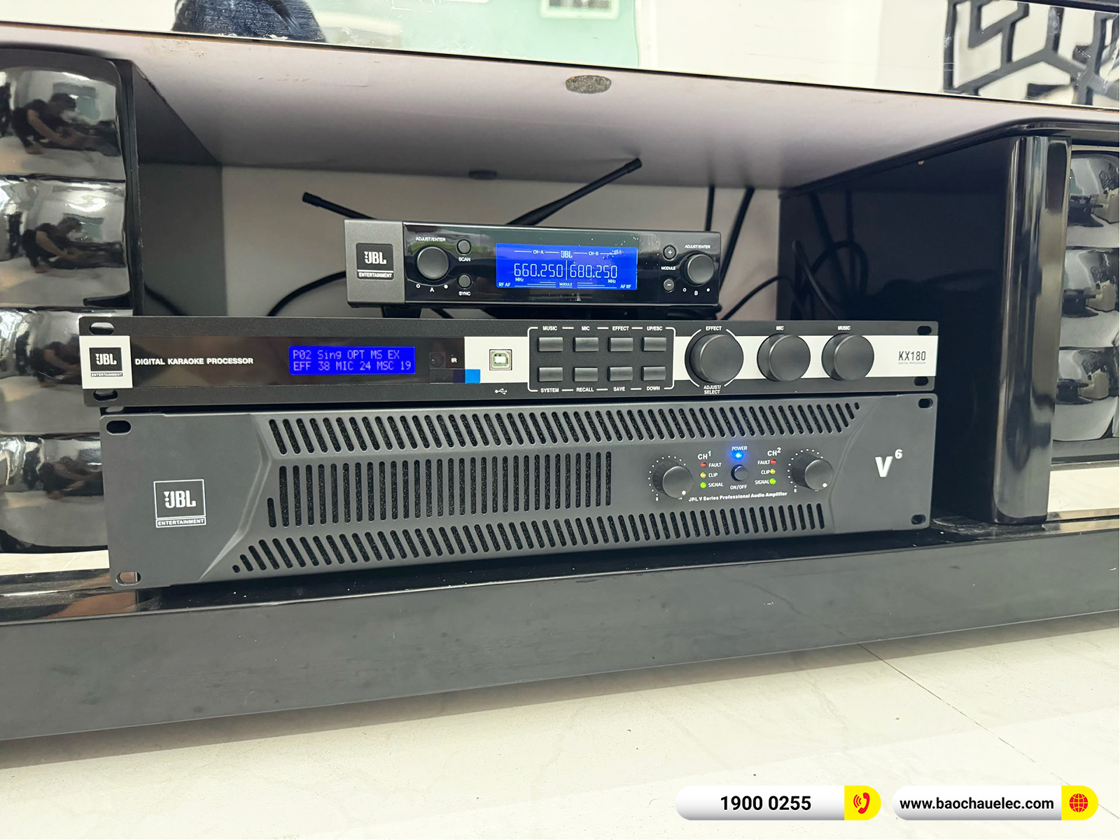 Lắp đặt d&agrave;n karaoke JBL hơn 43tr cho anh Thọ tại Đ&agrave; Nẵng (JBL KI510, JBL V6, KX180A, JBL VM200)