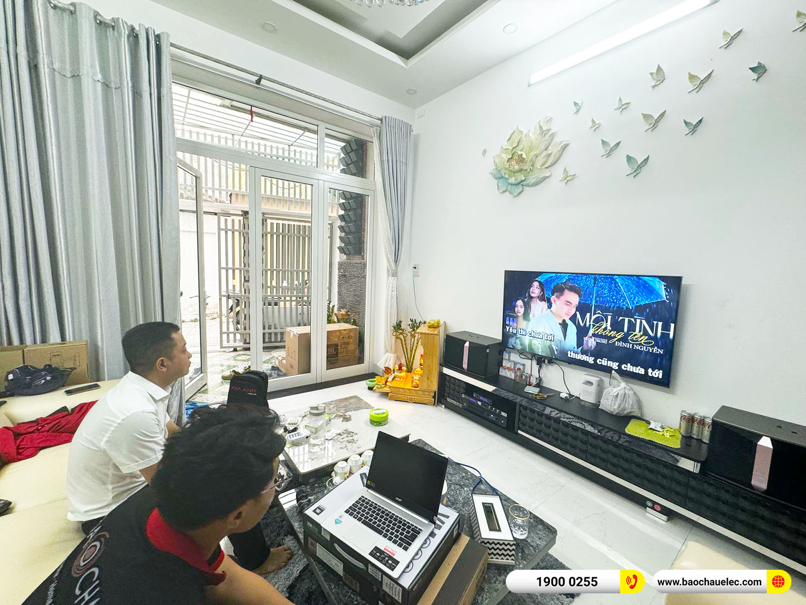 Lắp đặt d&agrave;n karaoke JBL hơn 43tr cho anh Thọ tại Đ&agrave; Nẵng (JBL KI510, JBL V6, KX180A, JBL VM200)