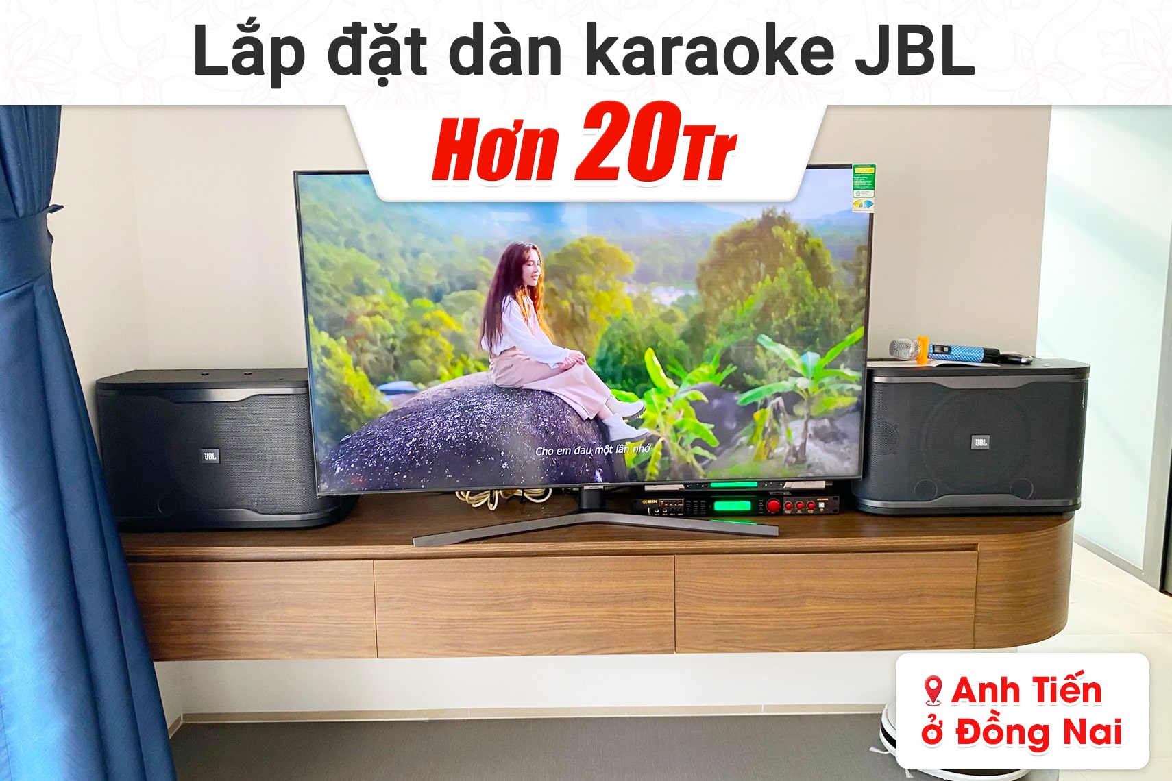 Lắp đặt dàn karaoke JBL hơn 20tr cho anh Tiến tại Đồng Nai (JBL RM210, BIK BPR-5600, UGX12 Luxury)