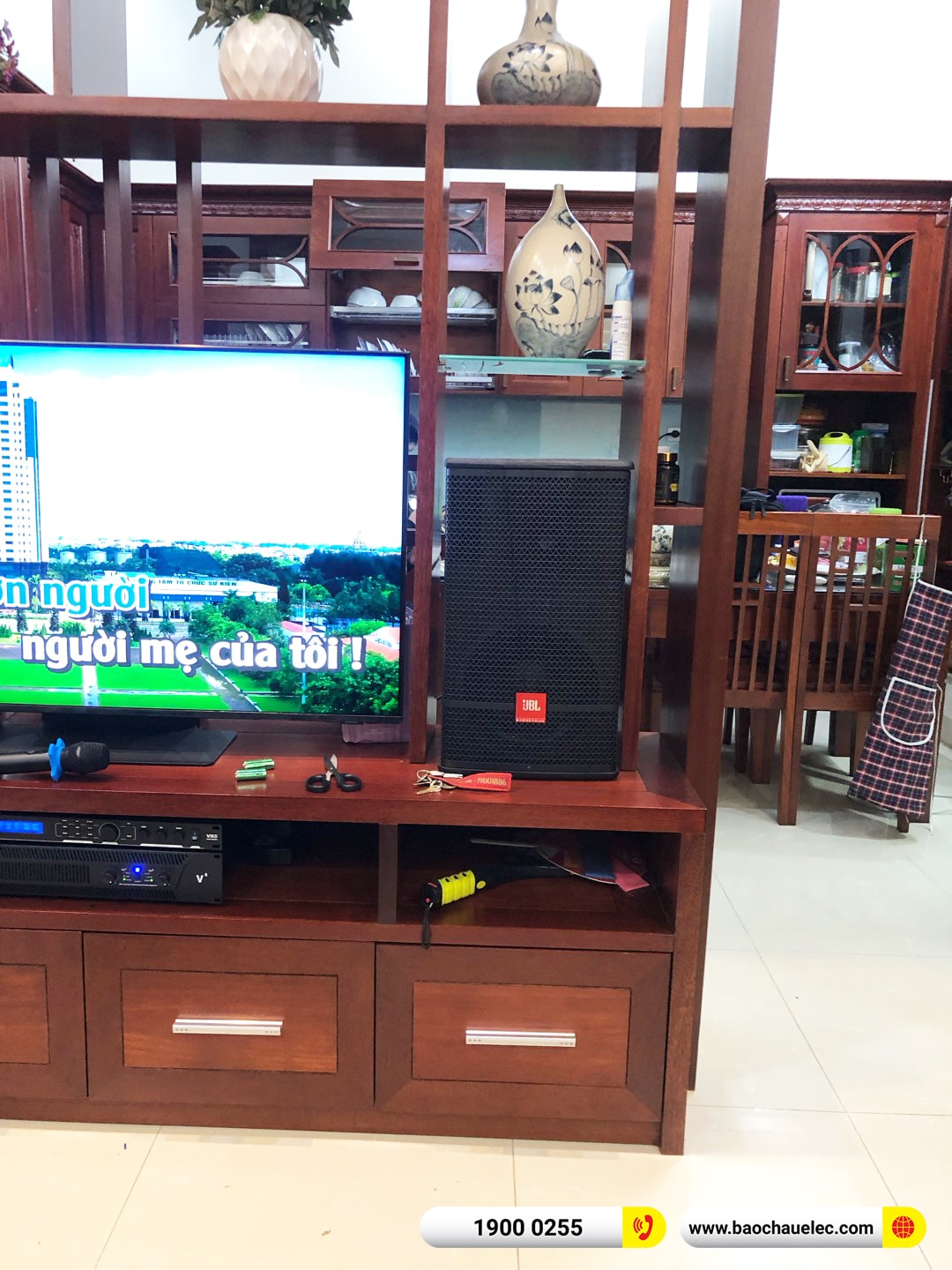 Lắp đặt d&agrave;n karaoke JBL hơn 61tr cho anh Tuấn tại Hưng Y&ecirc;n (JBL CV1070, JBL V6, JBL VX8, JBL A100P, VM300)