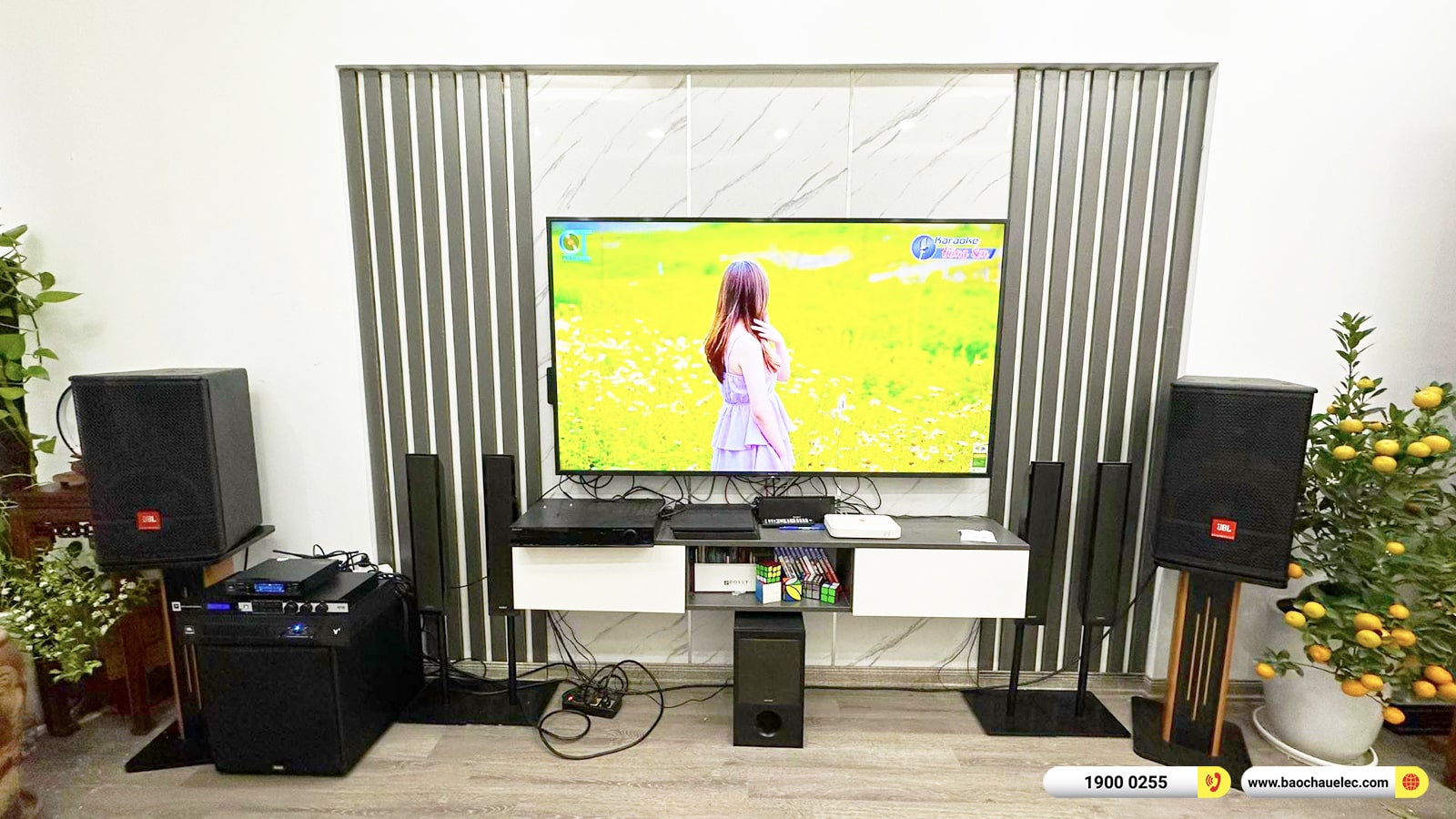 Lắp đặt d&agrave;n karaoke JBL hơn 63tr cho anh T&ugrave;ng tại H&agrave; Nội (JBL CV1070, JBL V6, KX180A, A120P, JBL VM200) 