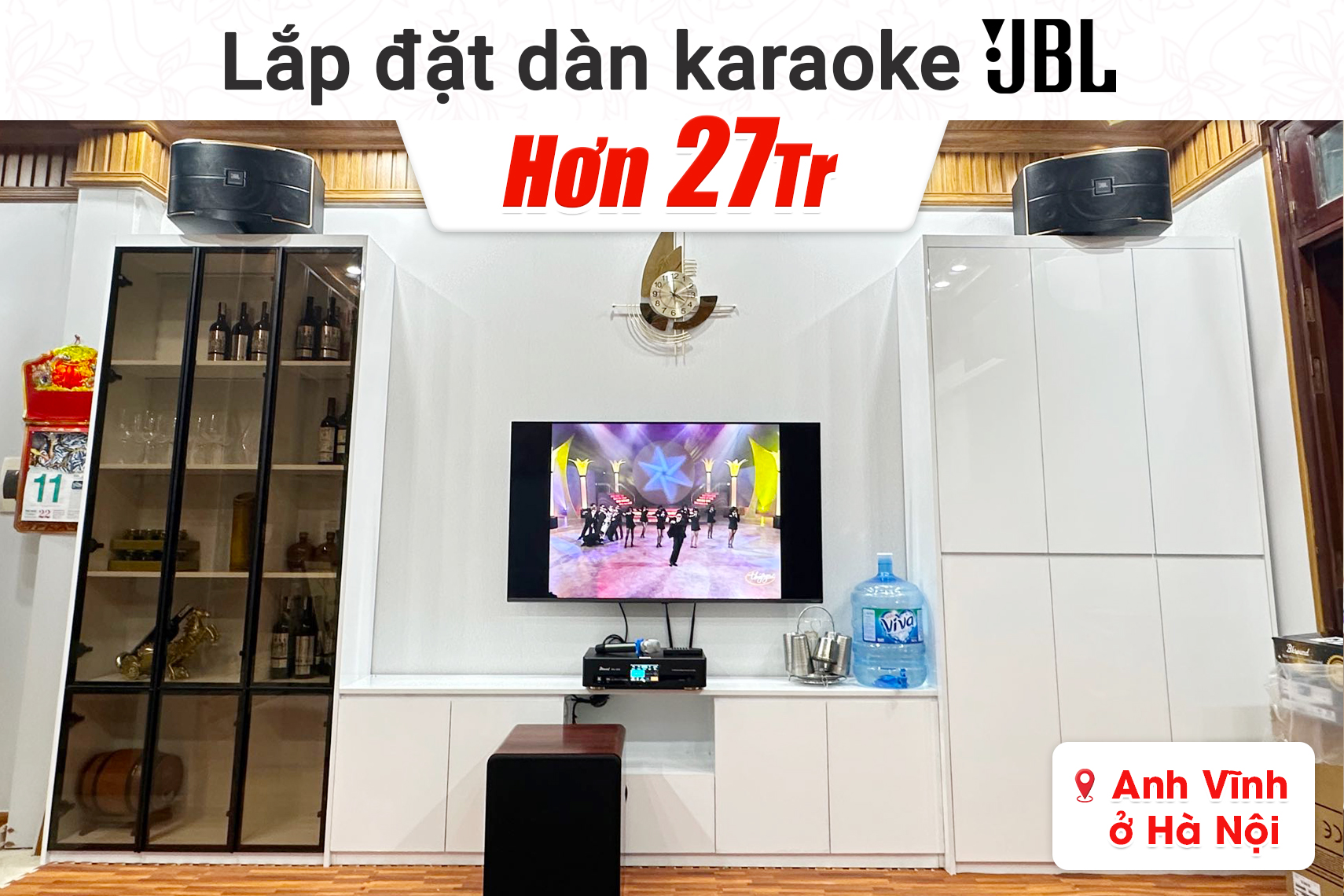 Lắp đặt dàn karaoke JBL hơn 27tr cho anh Vĩnh tại Hà Nội