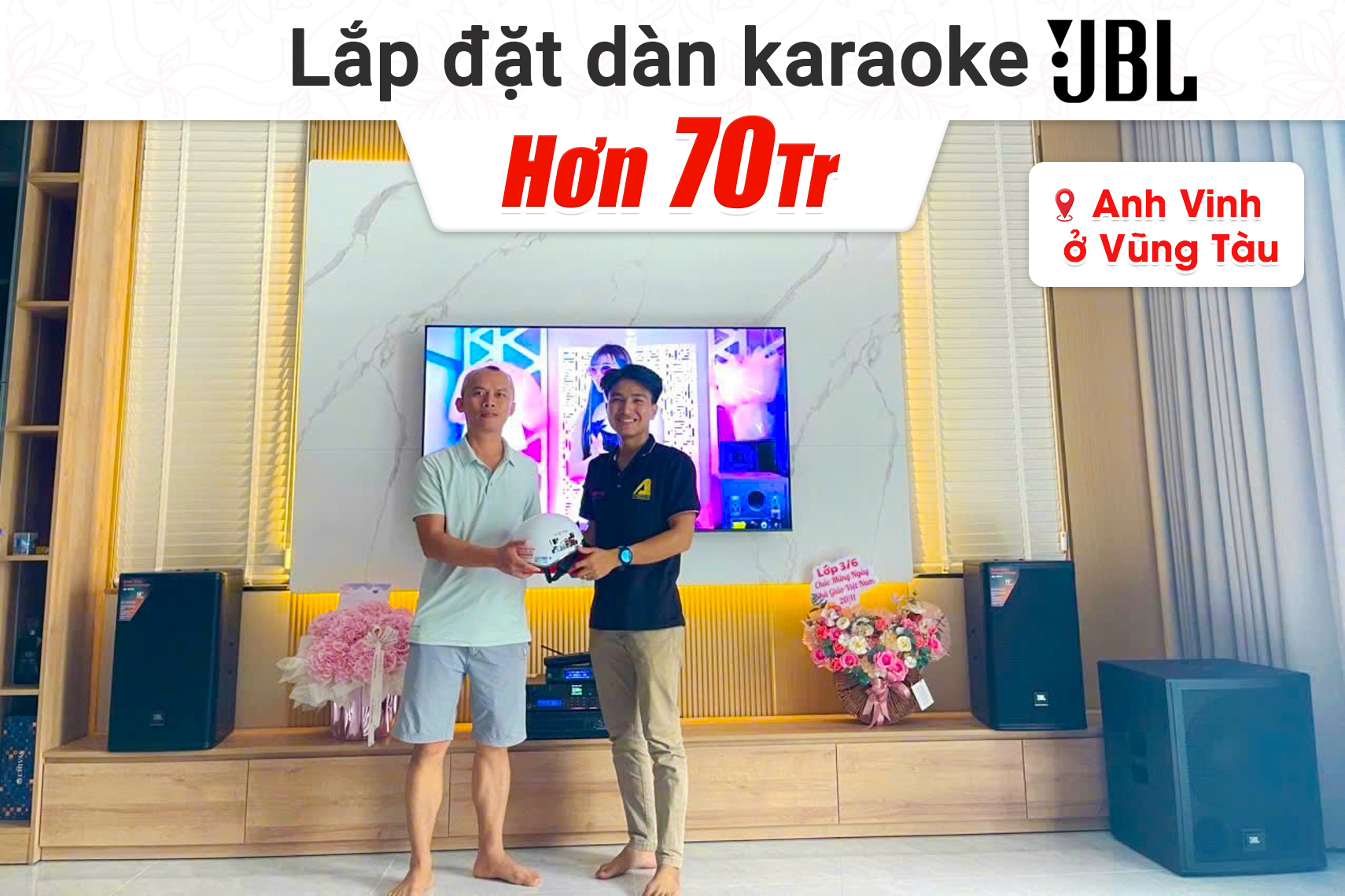 Lắp đặt dàn karaoke JBL hơn 70tr cho anh Vinh tại Vũng Tàu