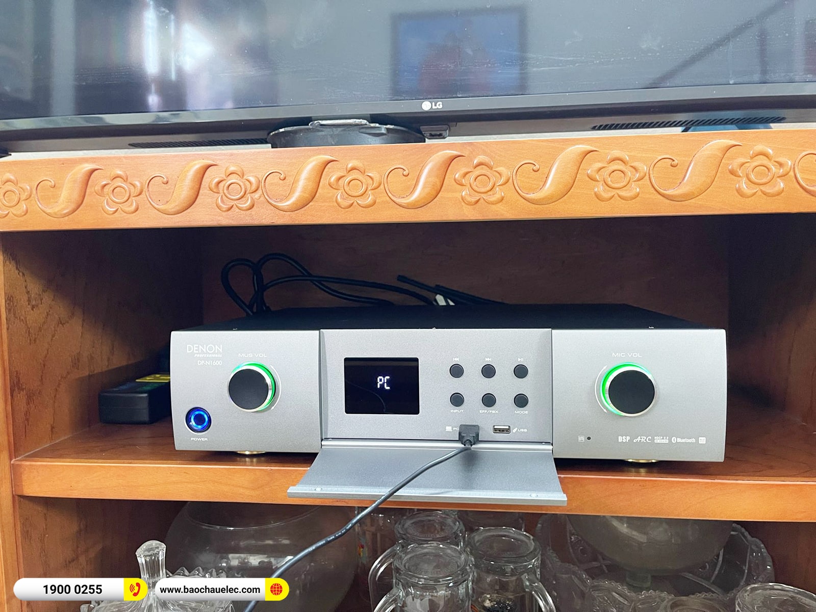 Lắp đặt dàn karaoke JBL hơn 36tr cho chị Hoàn tại Hà Nội (JBL XS12, Denon Pro-DP 1600)