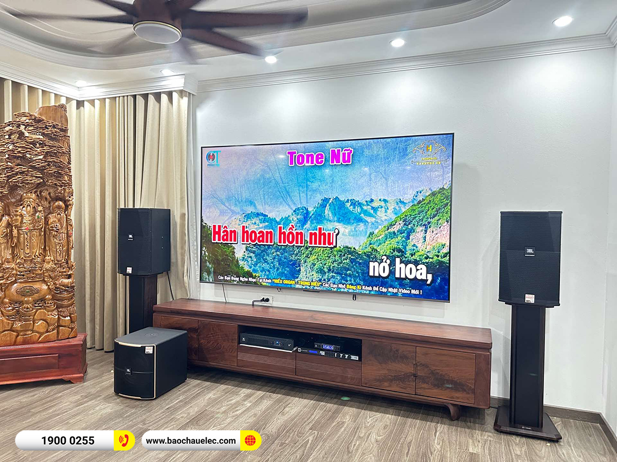 Lắp đặt d&agrave;n karaoke JBL hơn 82tr cho chị Hương tại H&agrave; Nội