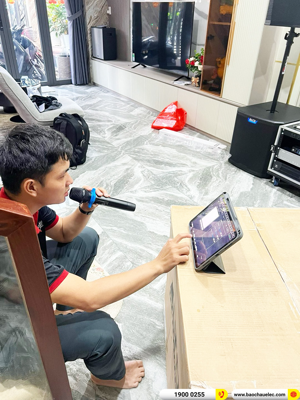 Lắp đặt dàn karaoke JBL gần 97tr cho anh Luận ở TPHCM