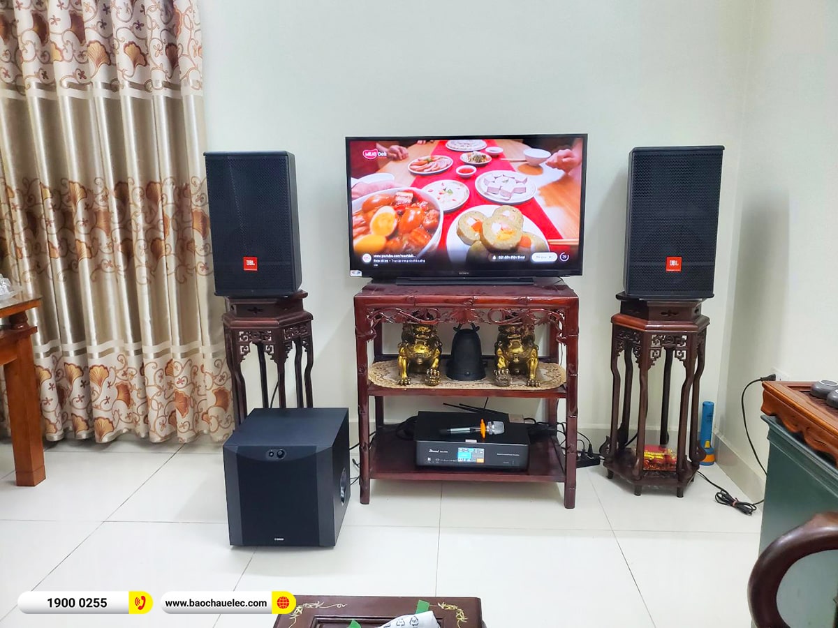 Lắp đặt d&agrave;n karaoke JBL hơn 45tr cho c&ocirc; T&uacute; tại H&agrave; Nội (JBL CV1070, BKSound DKA 6500, NS-SW300)