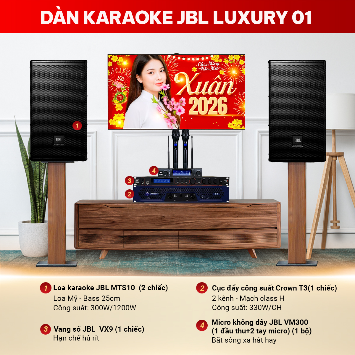 Dàn karaoke JBL Luxury 01