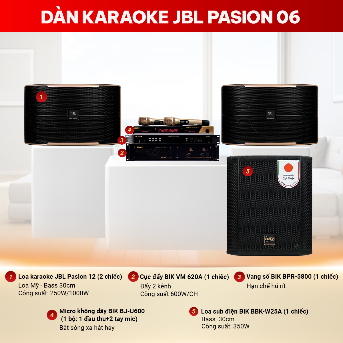 Dàn karaoke JBL Pasion 06