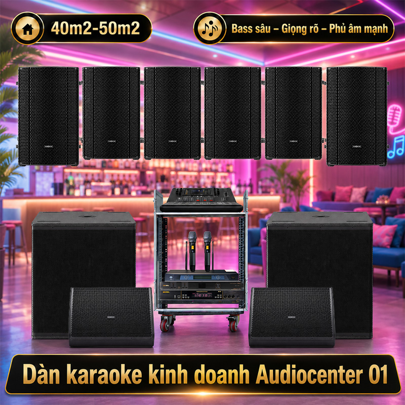 Dàn karaoke kinh doanh Audiocenter 01
